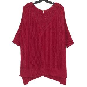 Free People Sweater Oversized Boho Chunky Lagenlook Cottage Slouchy Cozy Fall XS